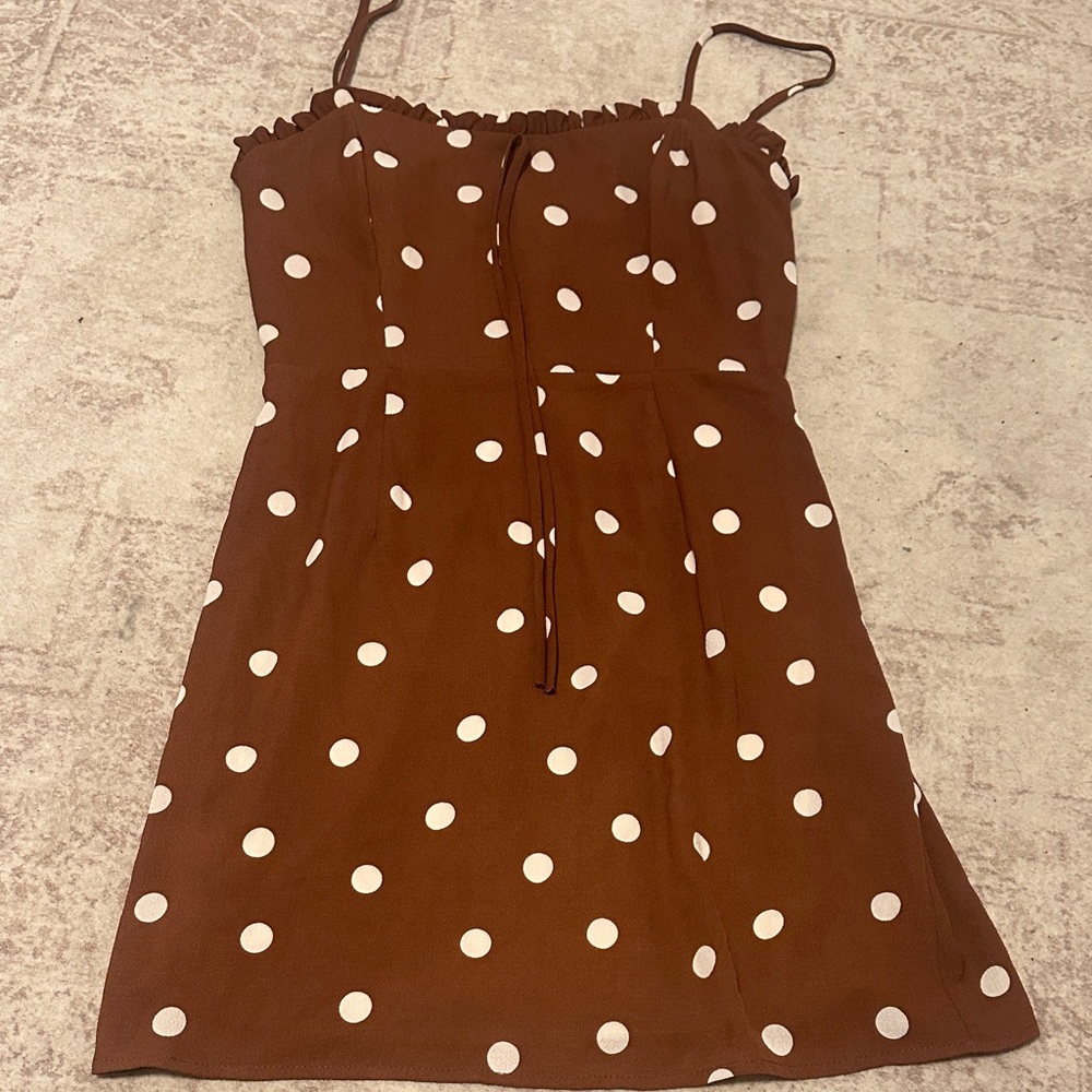 Polka dot mini dress